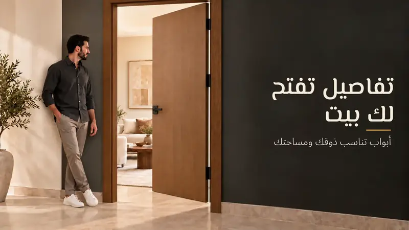 باب داخلي خشبي من رأس الهرم