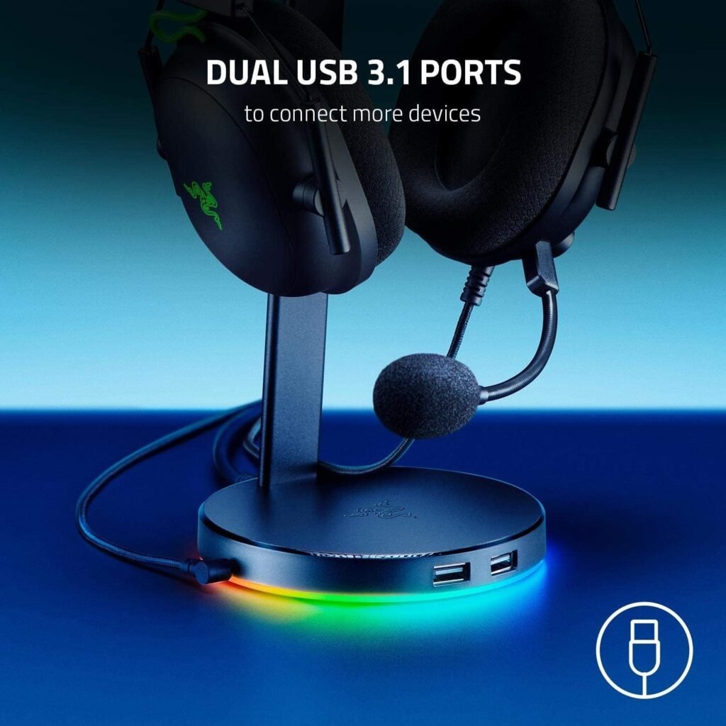 حامل سماعة Razer Base Station V2 Chroma — صورة 3