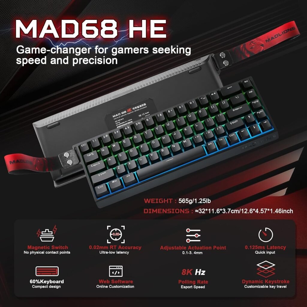 كيبورد قيمنق Yunzii MAD68 HE — صورة 2