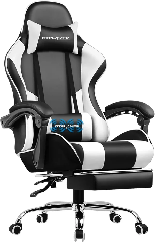كرسي جيمنج GTPLAYER مريح بمسند رجل ودعم ظهر